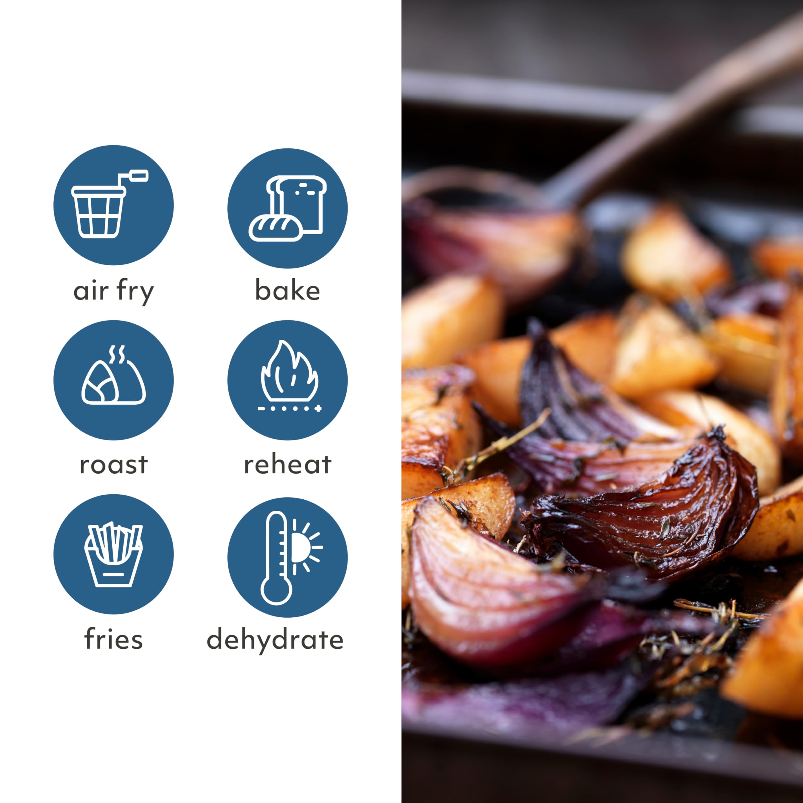 Sur La Table 3.8 Quart Digital Air Fryer with LED Touchscreen - 8 Preset Functions & Shake Reminder for Crispy Results - 1500W Powerful Air Fry, Bake, Roast, Broil - Perfect for Quick Meals, Healthy Cooking & Family Dinners