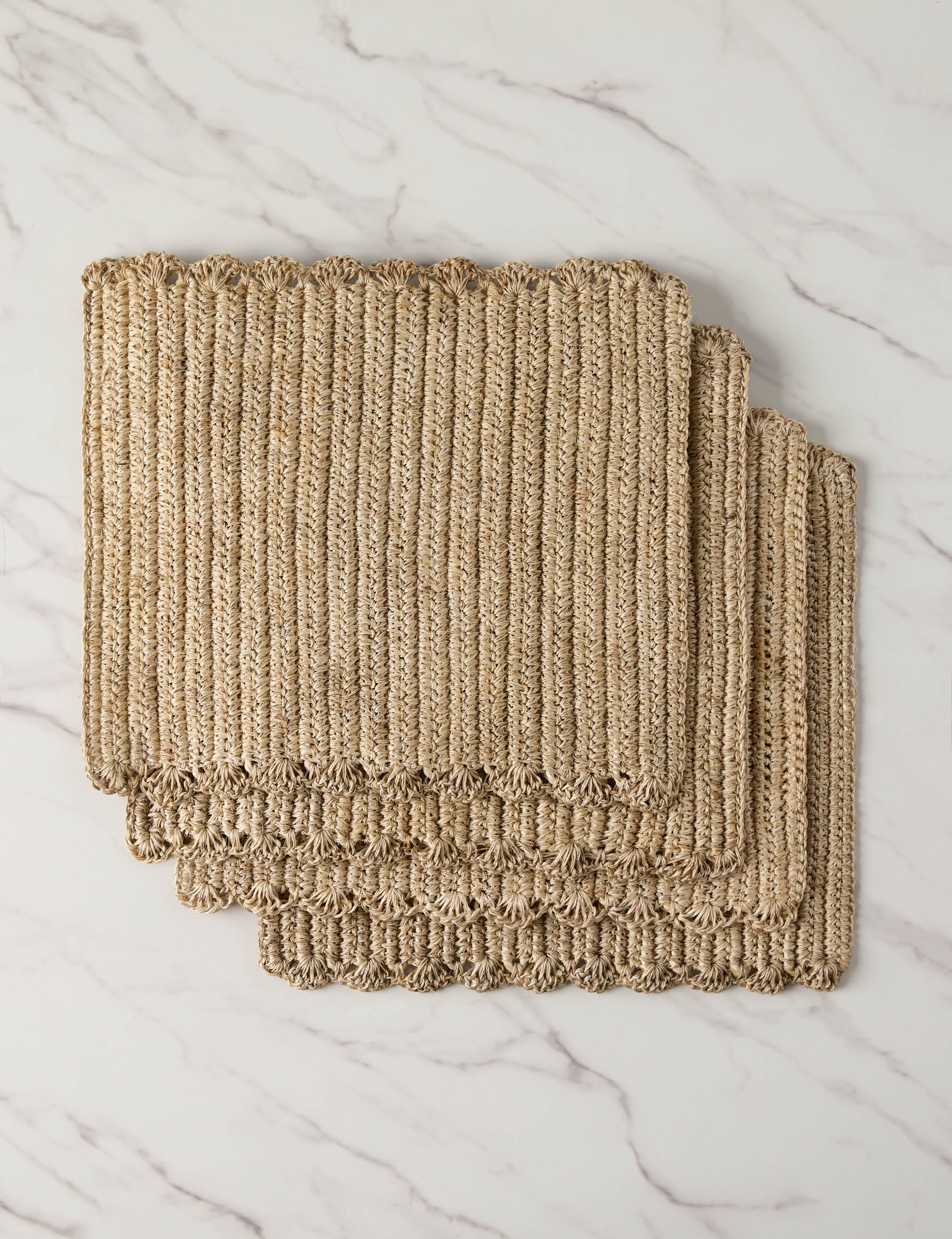 Tallo de Olivo Fique Woven Placemats Set of 4 - Eco-Friendly Natural Fiber Table Mats for Dining, Kitchen, and Home Decor