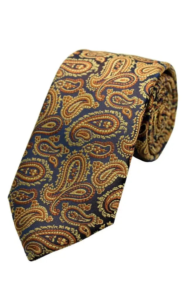 LA Smith Paisley Woven Polyester Wedding Tie for Groom, Best Man & Bridal Party - Perfect for Weddings, Prom & Formal Events