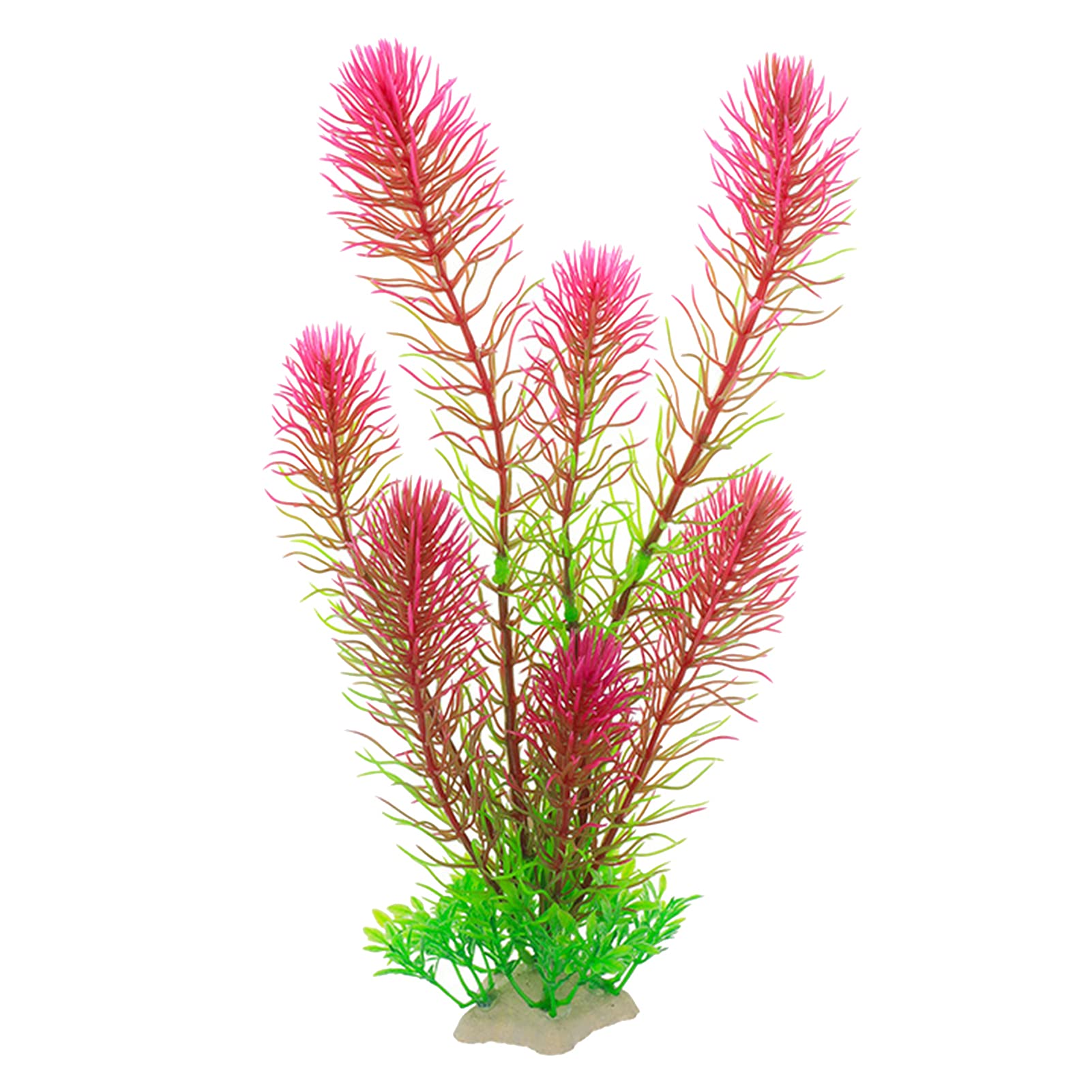 Artificial Water Plants for Aquarium - Plastic Fake Aquatic Grass Decor, Wine Red Fish Tank Accessories for Home & Office Decoration | Realistic Simulation Plants for Freshwater & Saltwater Tanks
