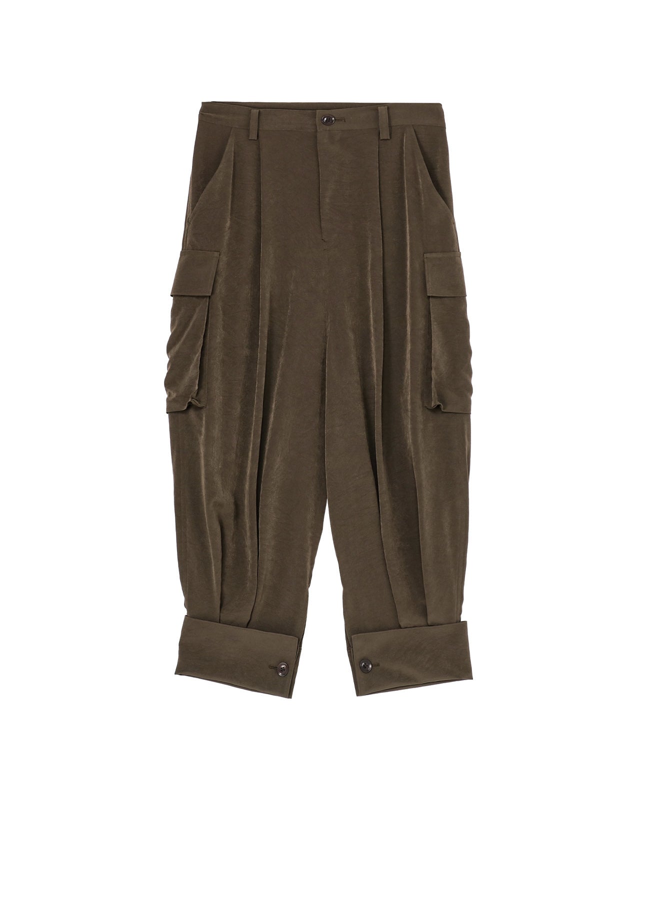 CREPE de CHINE Cuffed Hem Cargo Pants for Women - Lightweight Casual Trousers with Utility Pockets | Perfect for Outdoor Adventures, Travel & Streetwear Fashion