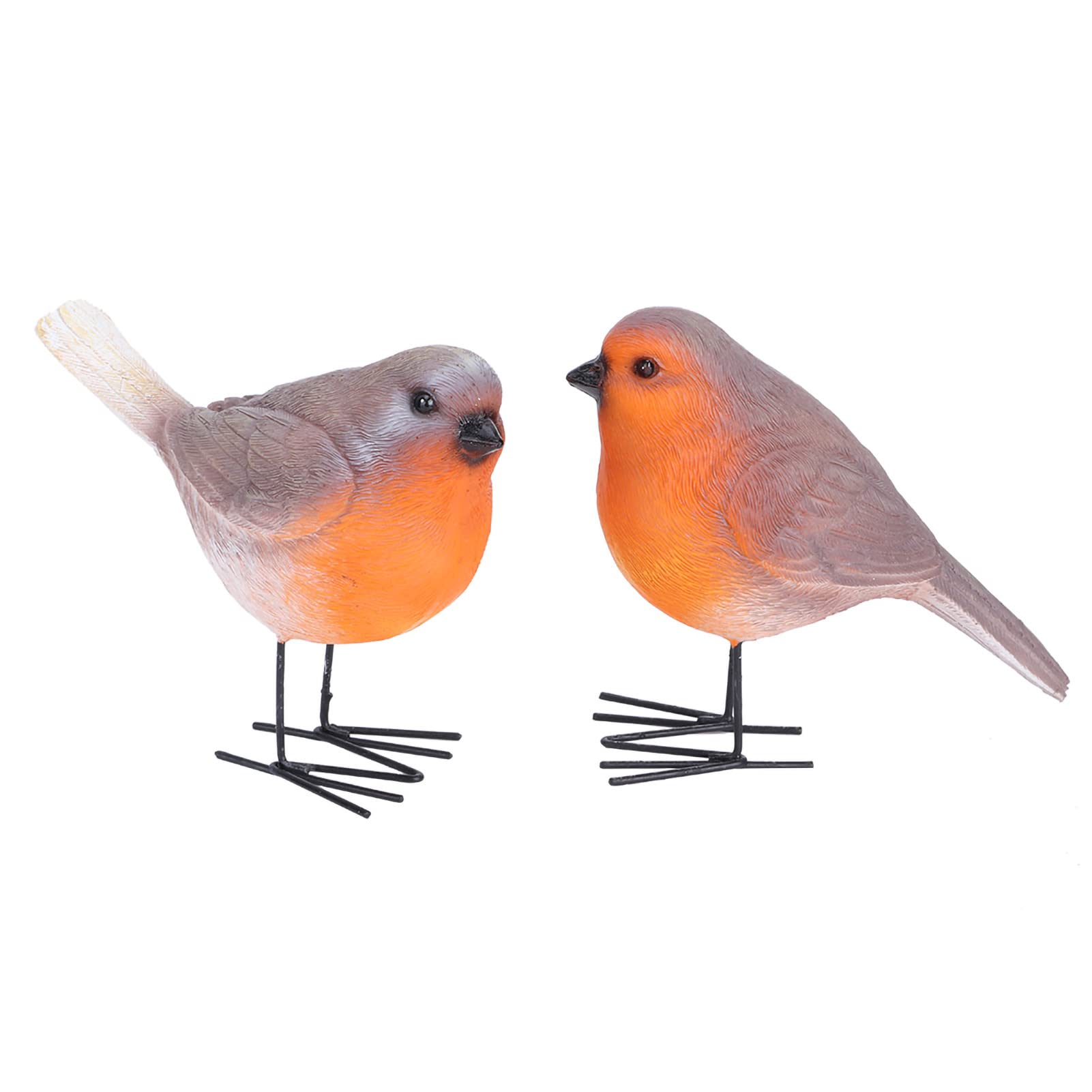 2Pcs Realistic Resin Bird Figurines - Handcrafted Simulation Animal Statues for Indoor/Outdoor Home & Garden Decor | Perfect for Tabletop Displays, Wedding Centerpieces, and Nature-Themed Decorations