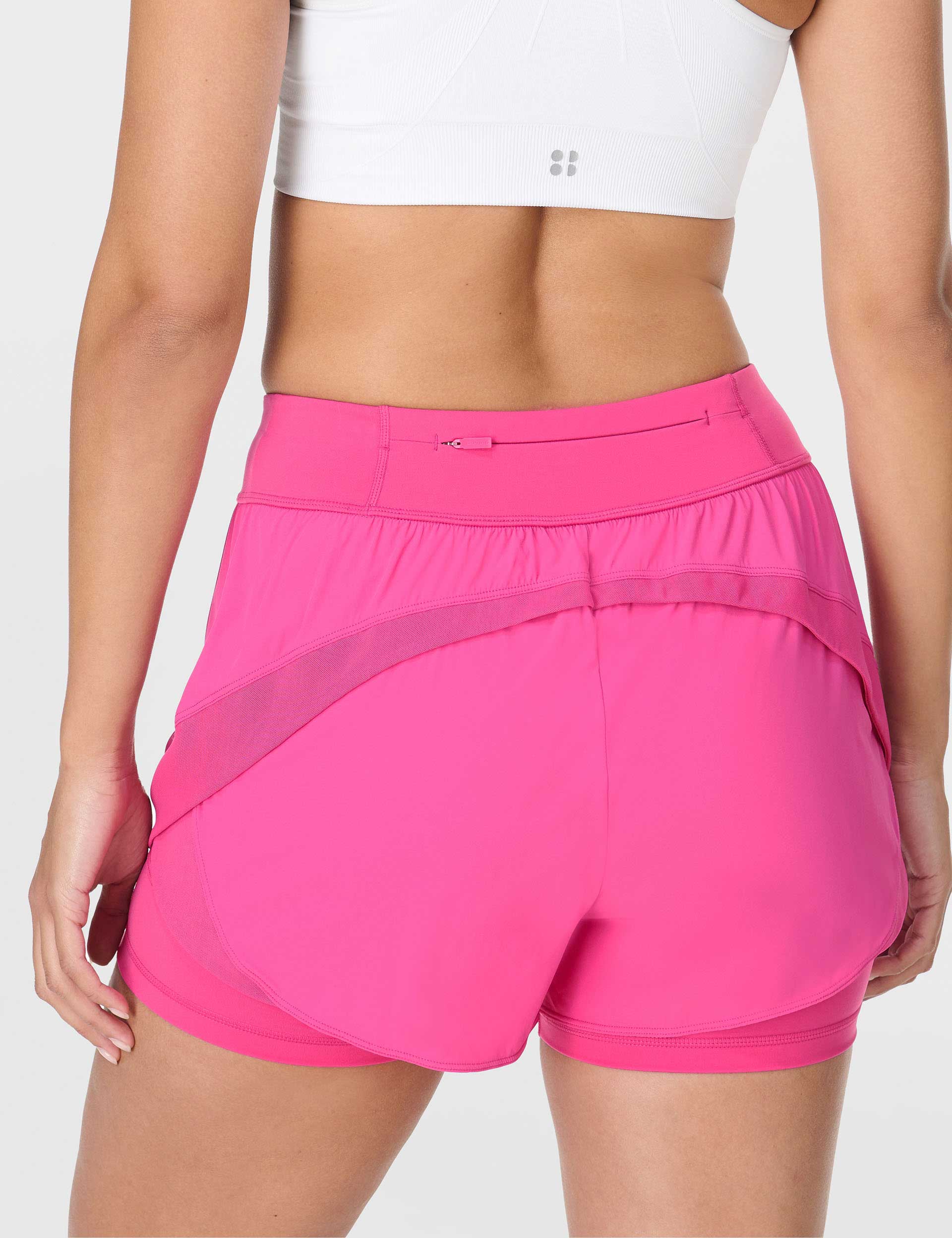 Tempo Run Shorts for Women - Lightweight & Breathable Fuchsia Pink Running Shorts - Perfect for Jogging, Gym Workouts & Outdoor Activities