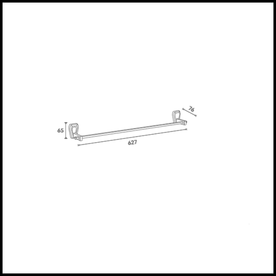Premium Roxia AISI 304 Stainless Steel Wall Mounted Towel Rack - Rose Gold & Black PVD Finish Bathroom Towel Holder for Modern Homes | Durable Bathroom Accessory | Perfect for Showers, Spas & Luxury Bathrooms
