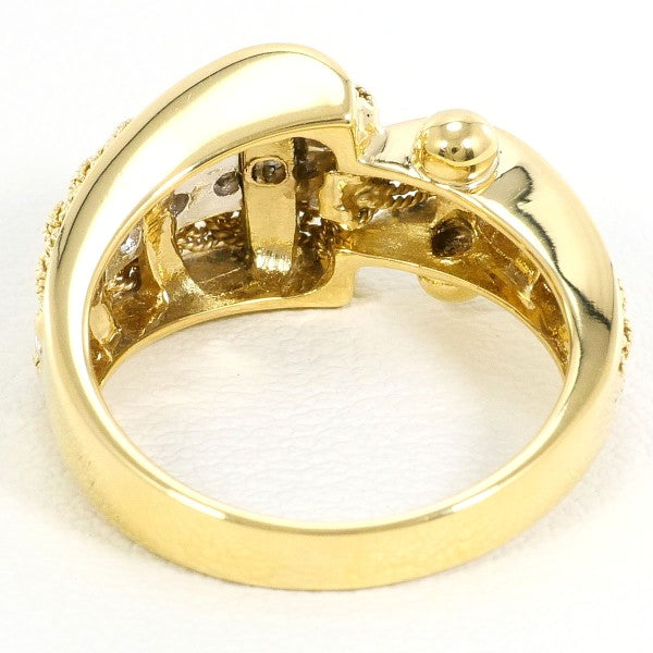 18K Yellow Gold & White Gold Diamond Ring for Women - Elegant Wedding, Engagement & Anniversary Jewelry Gift