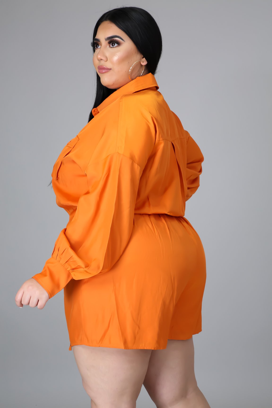 Natalya Plus Size Jumpsuit for Women - Orange Curve - Stylish & Comfortable One Piece Outfit for Casual Wear, Party & Date Night