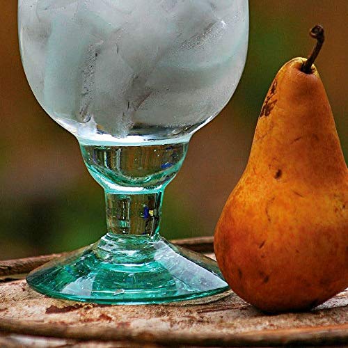 Kalalou CRL1234 Recycled Glass Water Goblet - 12 oz Clear Drinking Cup for Home, Office & Parties | Eco-Friendly & Dishwasher Safe
