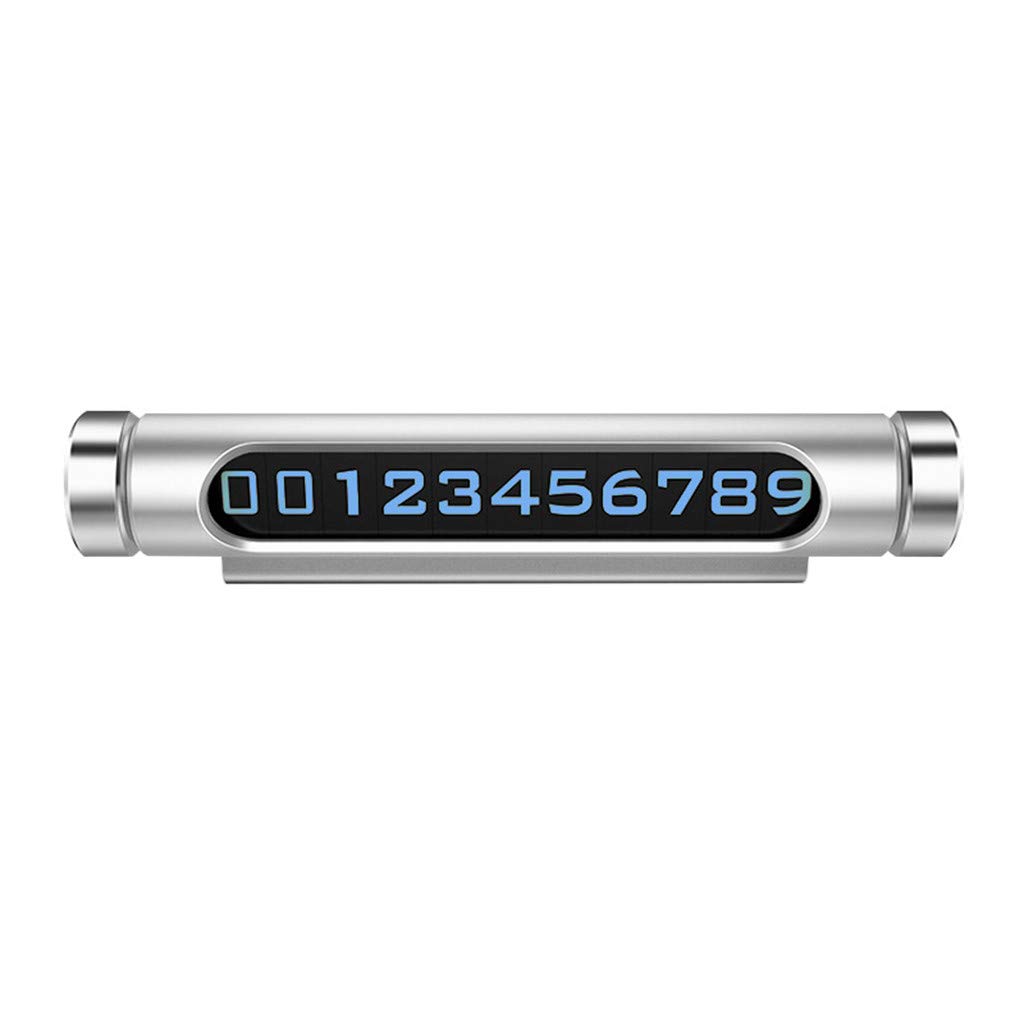 Glow in the Dark Car Phone Holder - Luminous Parking Number Plate Sticker for Teen Girls - Interior Car Accessories for Night Driving & Temporary Parking