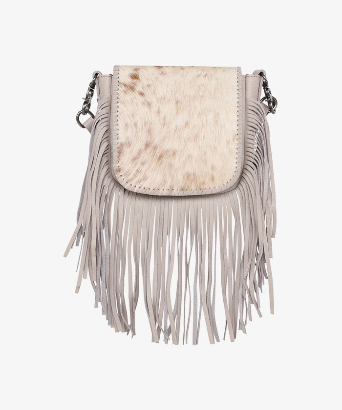 Montana West Genuine Leather Fringe Crossbody Bag with Hair-On Hide - Stylish Boho Purse for Women, Perfect for Music Festivals & Casual Outings