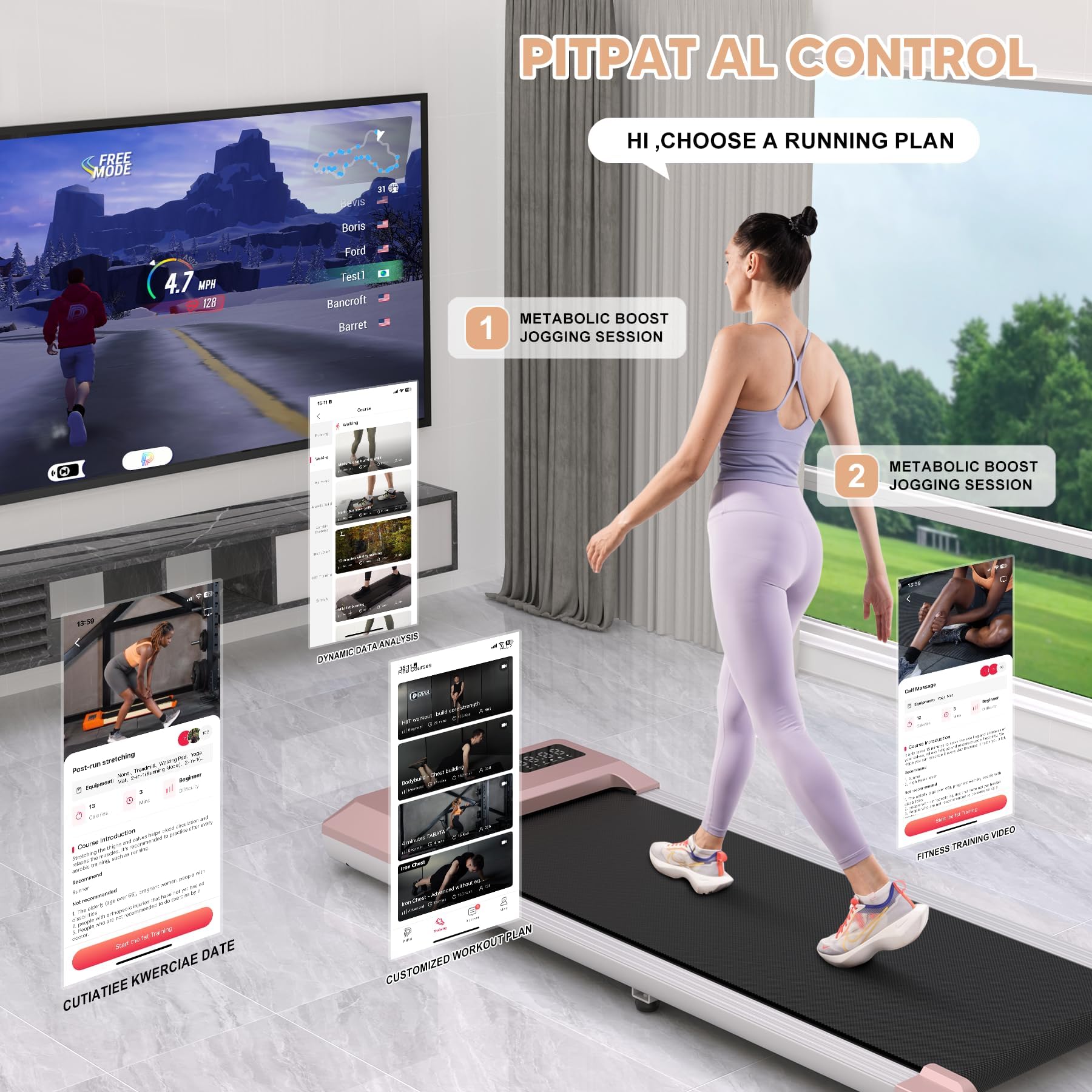 Under Desk Treadmill for Home & Office - 2 in 1 Portable Walking Pad with Remote Control & LED Display - Compact Mini Treadmill for Small Spaces - Perfect for Work from Home, Office Exercise & Apartment Workouts