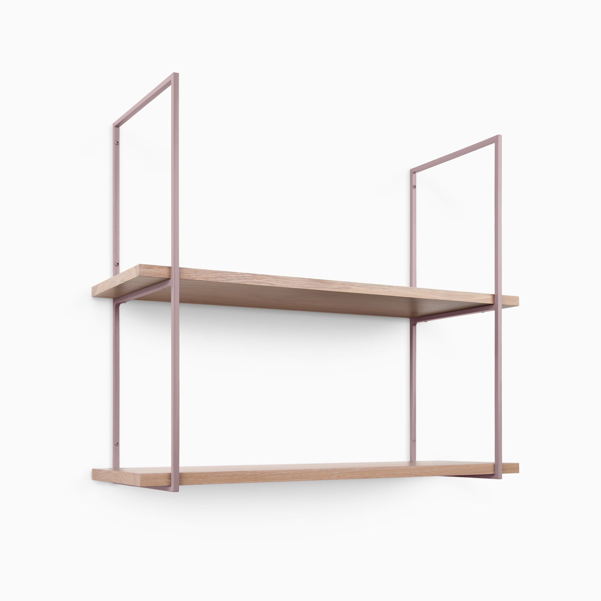 Lloyd Glazed White Oak 2 Tiered Shelf - Rustic Wooden Wall Shelf for Living Room, Kitchen & Bathroom Decor - Perfect for Displaying Plants, Books & Decorative Items