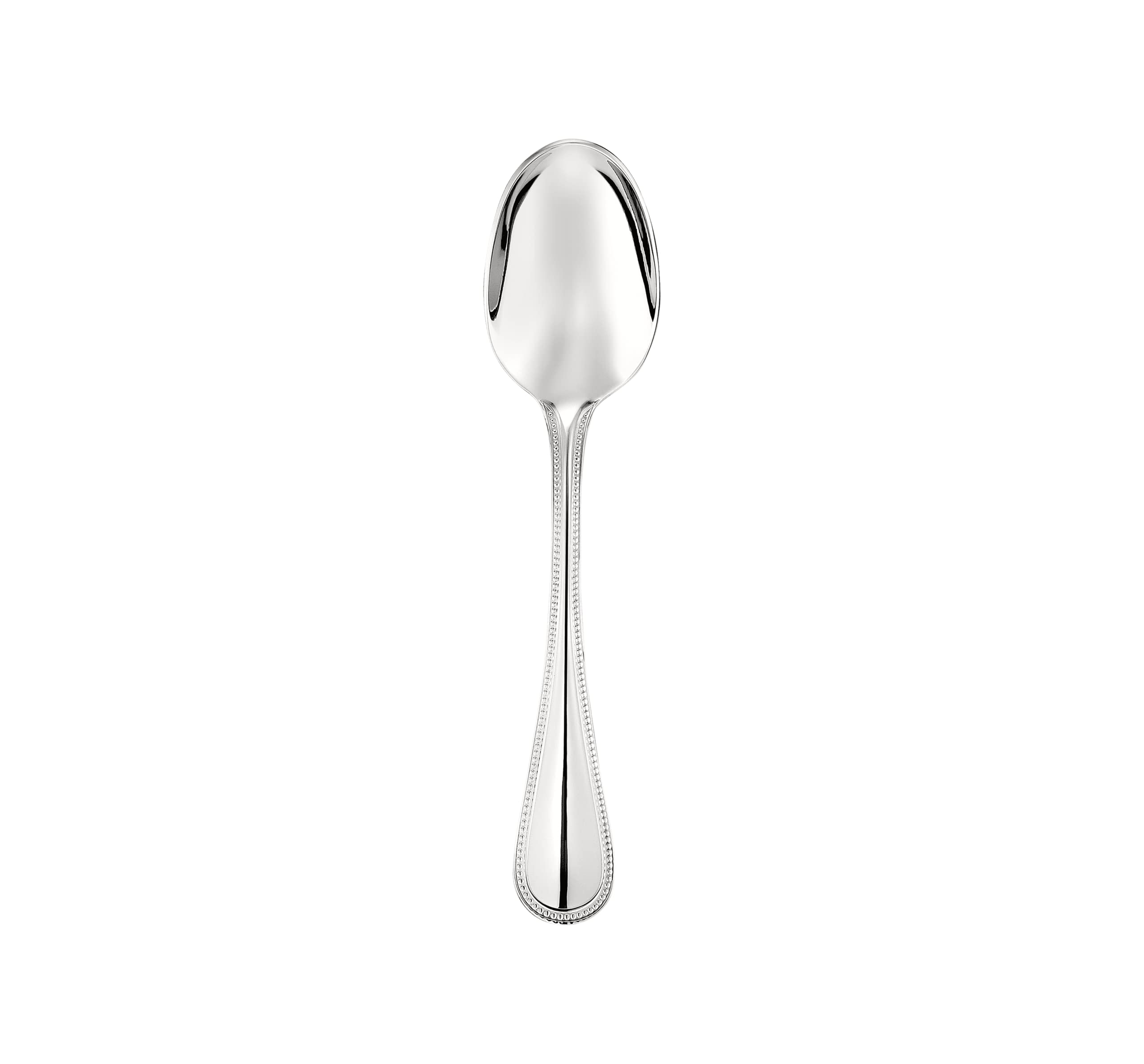 Christofle Perles 2 Stainless Steel 6-Piece Teaspoon Set #2405008 - Elegant Flatware for Tea Parties, Dessert Dining & Gift Giving