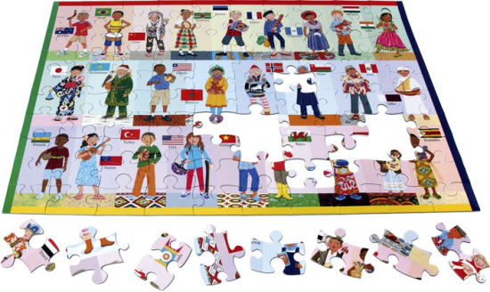 eeBoo 100-Piece Children of the World Jigsaw Puzzle - Educational Toy for Kids Ages 5+ | Perfect for Family Game Night & Classroom Learning Activities