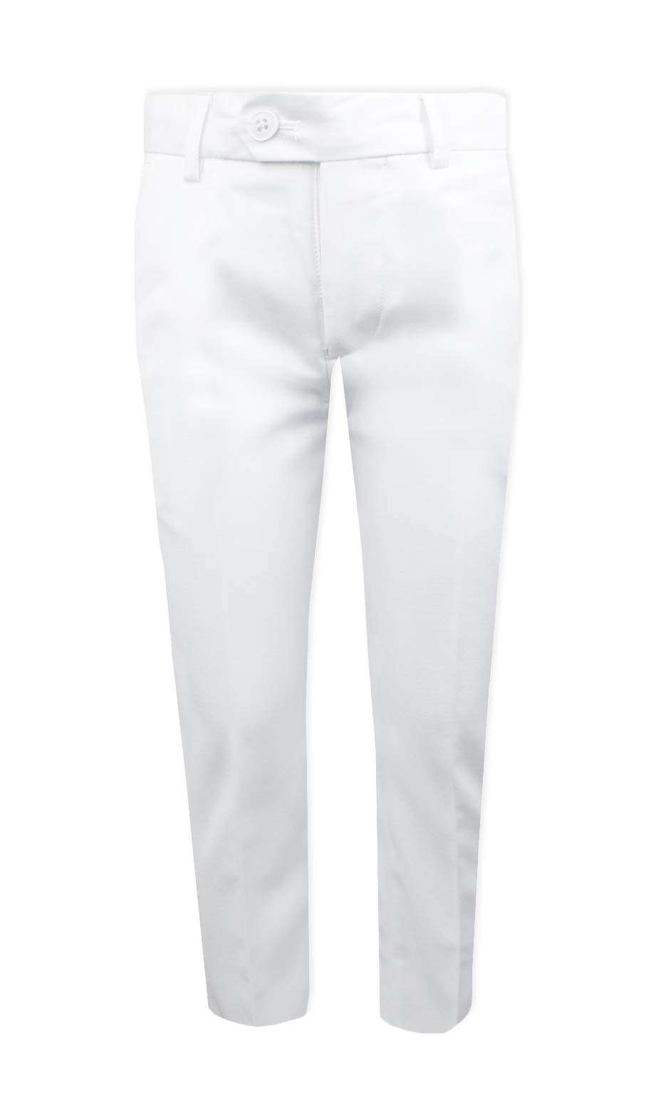 Black n Bianco Boys' First Class Slim Fit Dress Pants - Gently Tapered Flat Front Formal Trousers for Weddings, School & Special Occasions