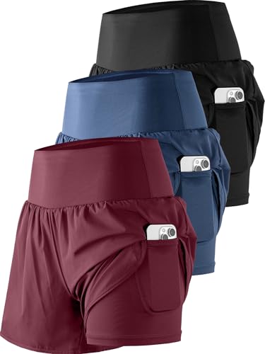 3 Pack: 12# Black & Navy & Wine Red
