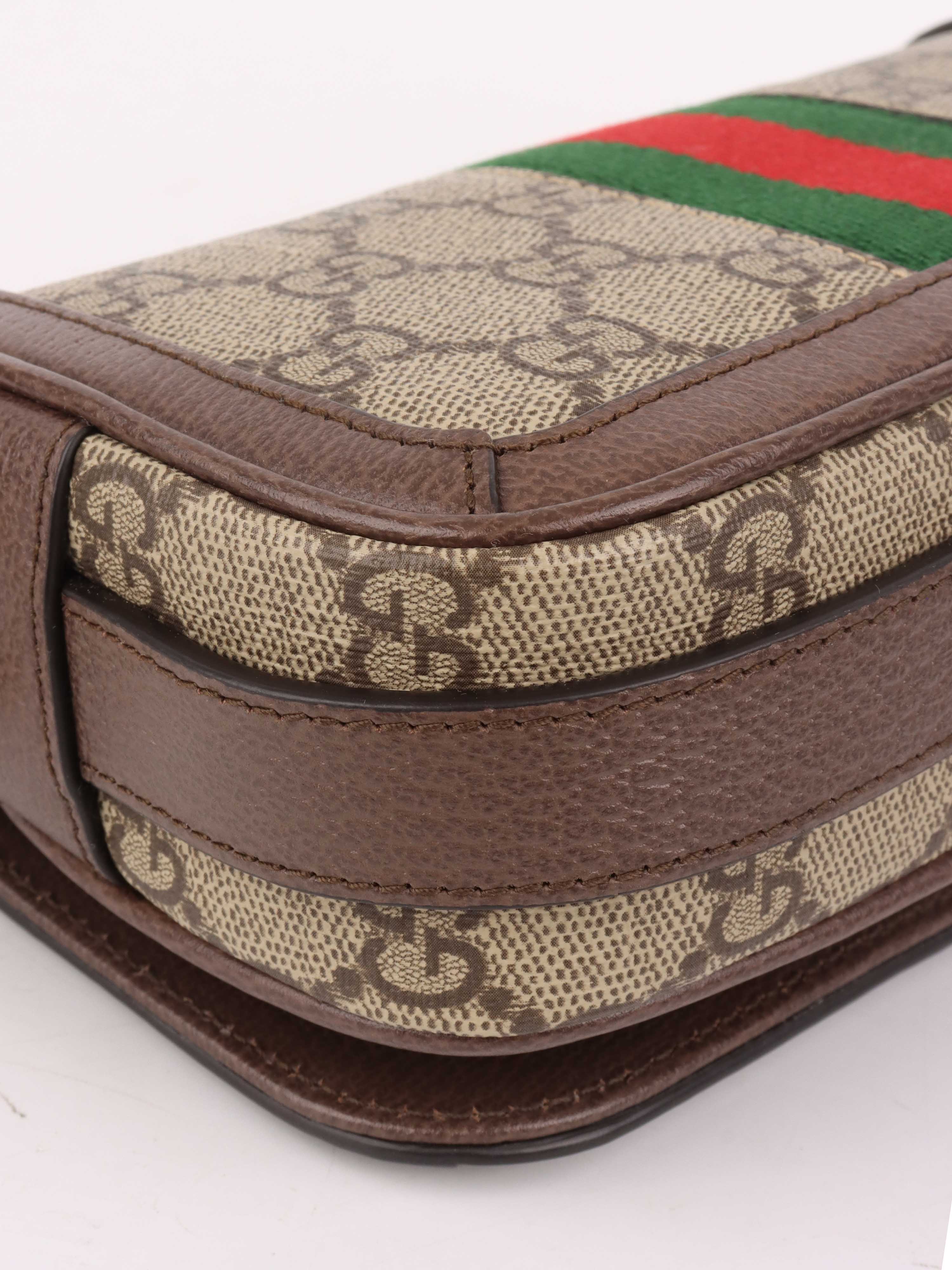 Gucci Ophidia Super Mini Shoulder Bag for Women | GG Canvas & Leather Crossbody Purse | Perfect for Date Night, Travel & Everyday Use