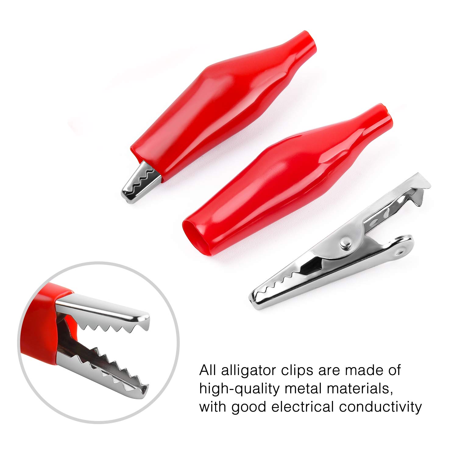 Nilight 60Pcs Alligator Clip Assortment for Electrical Testing & Battery Charging