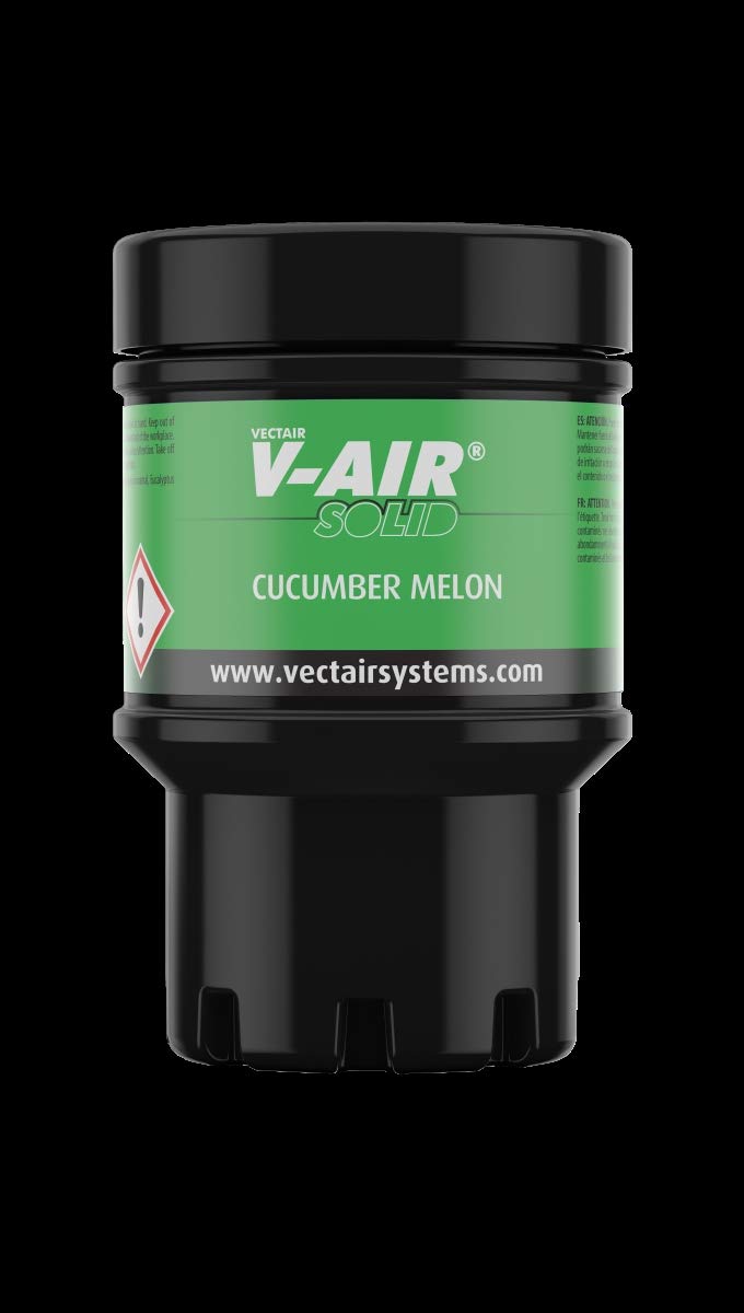 V-Solid Melon V-Air Solid Multi-Phasing Air Freshener - Cucumber Melon Scent, 6-Pack for Home, Office, Car & Bathroom - Long-Lasting Fragrance Eliminator
