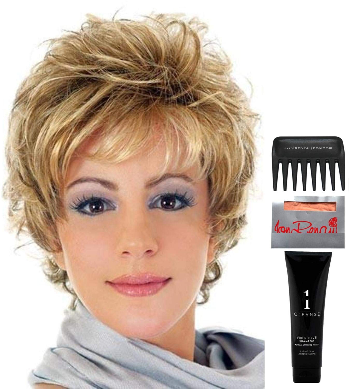 Estetica Katie Wig Bundle - 5 Piece Set with R4/8 Color Wig, Christy's Wigs Q&A Booklet, Travel Size 2oz Wig Shampoo, Wig Cap & Wide Tooth Comb | Perfect for Daily Styling, Travel & Cosplay