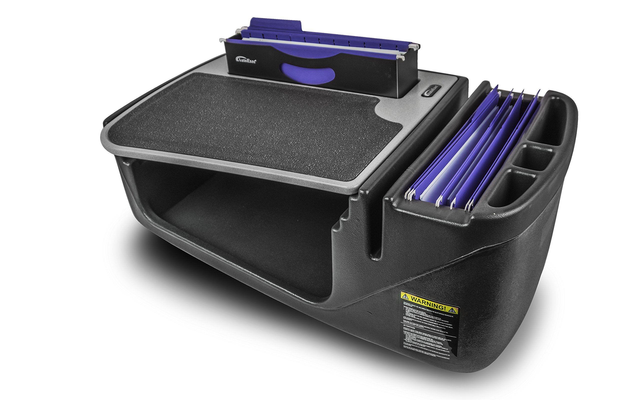AutoExec AUE20000 Efficiency FileMaster Car Desk - Portable Grey Office Organizer for Vehicles | Perfect for Truckers, Sales Reps & Mobile Professionals