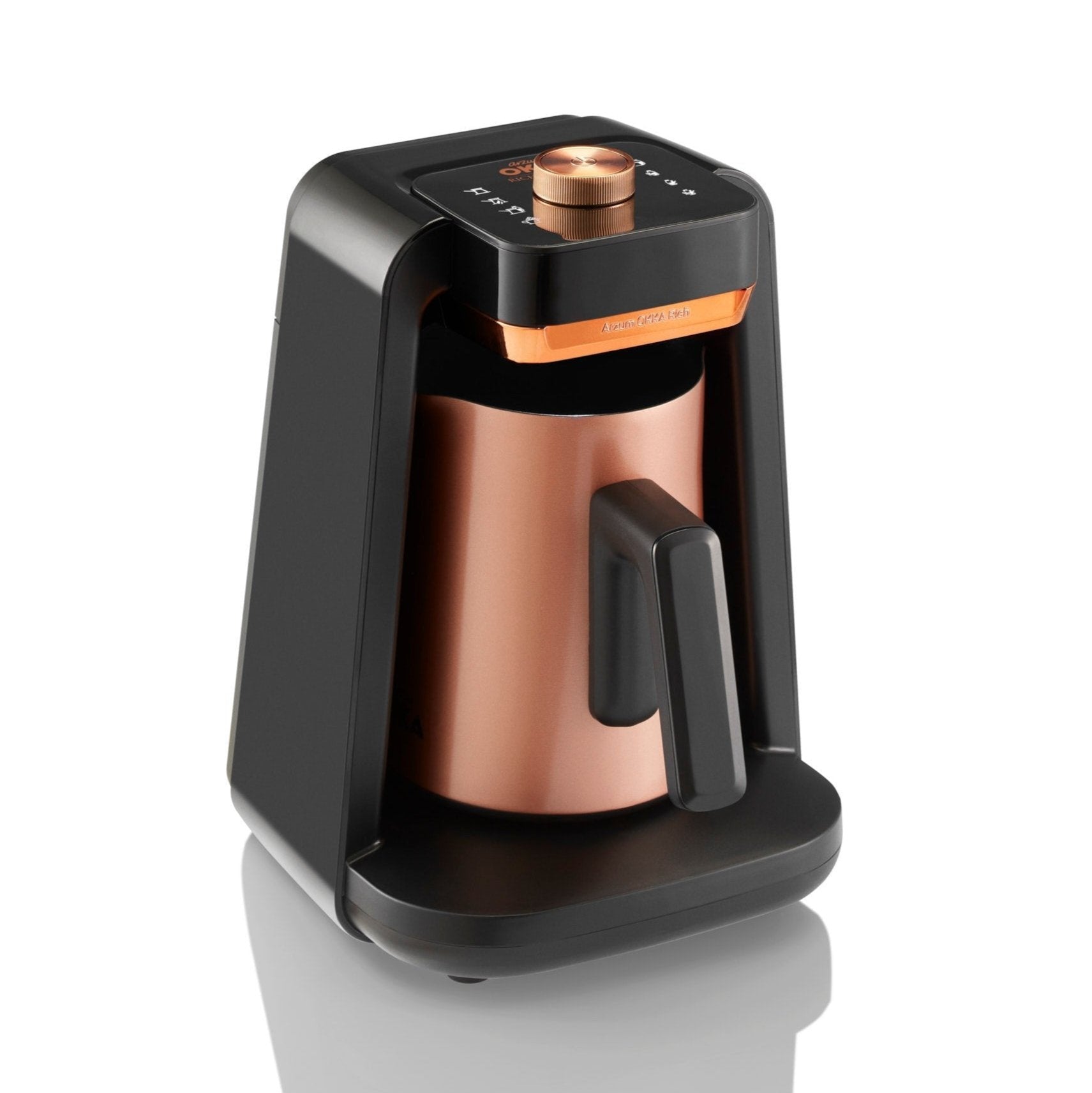 Arzum Okka Rich Spin Pro Turkish Coffee Maker - 120V Electric Milk Frother & Velvetiser for Hot Beverages - 5 Cup Stainless Steel Pot - Perfect for Home, Office & Cafe Use