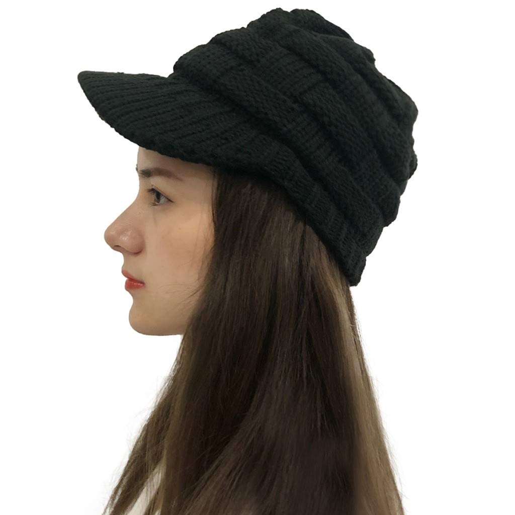 Stylish Crochet Knit Women's Beanie Cap - Soft Plush Winter Hat for Outdoor Activities, Casual Wear & Baseball Games