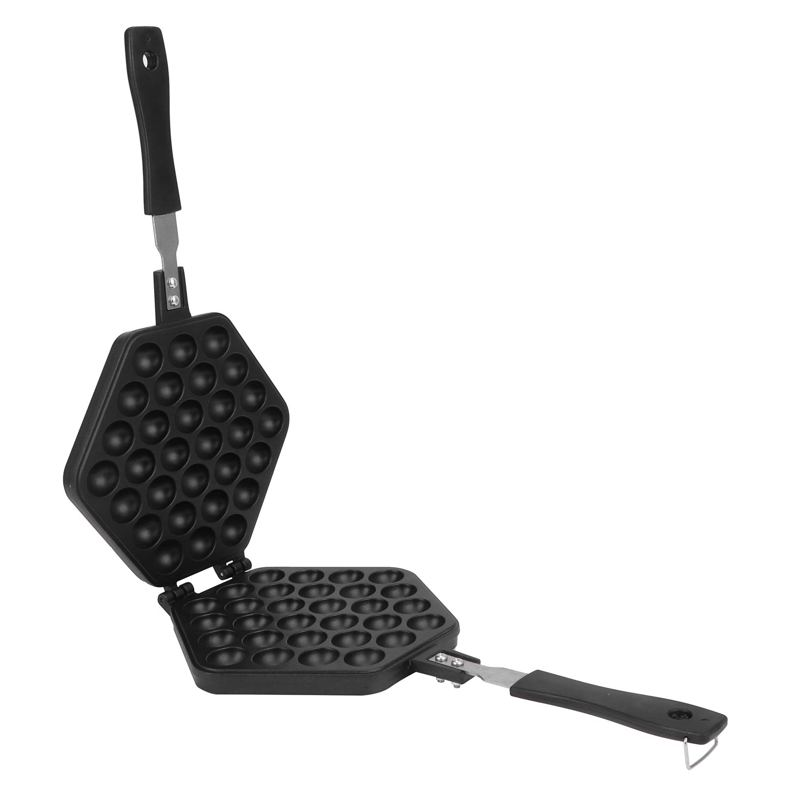 Non-Stick Egg Puff Mold Pan with Easy Release Bracket - Perfect for Bubble Waffles, Taiyaki & Egg Puffs - Ideal for Home Baking, Cafes, Parties & Gas Stove Cooking