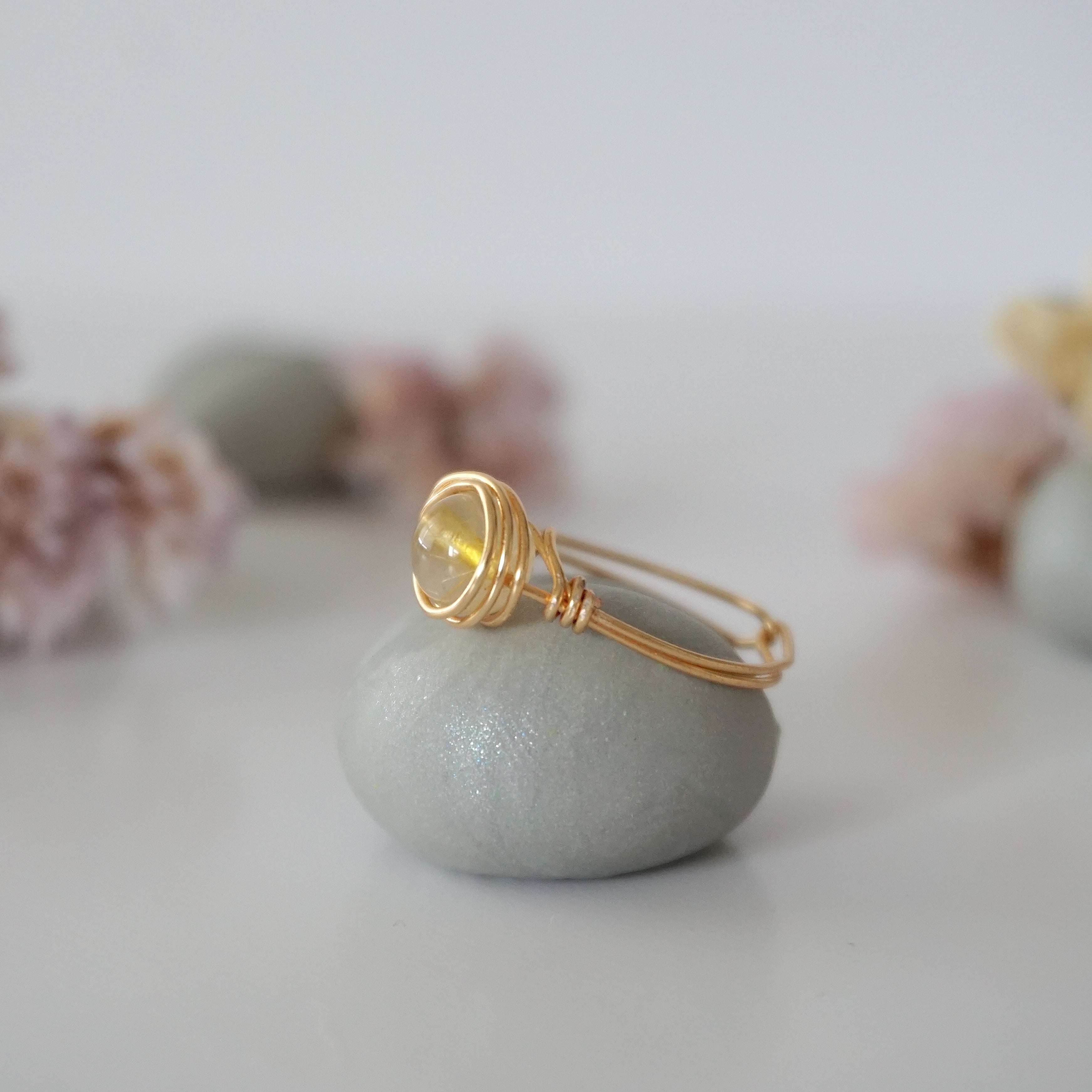 Simple Citrine Birthstone Ring for Women - Elegant November Birthstone Jewelry Gift for Mom, Sister, Wife | Perfect for Birthdays, Anniversaries & Everyday Wear