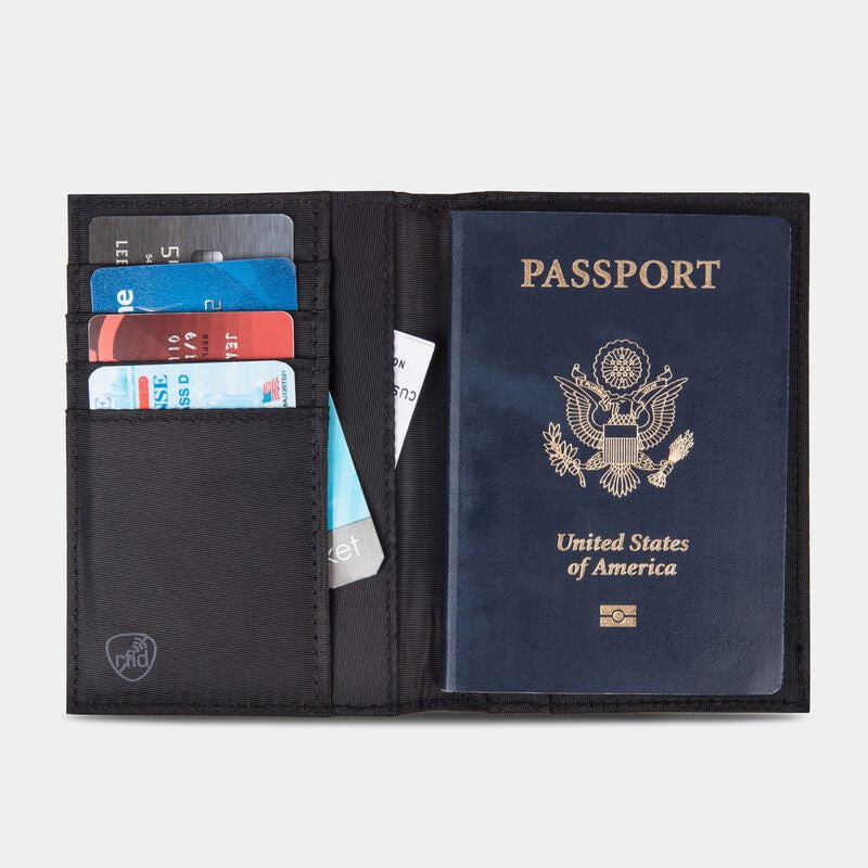 Travelon RFID Blocking Passport Holder - Secure Travel Wallet for Passport, Credit Cards & IDs - Perfect for International Trips & Airports