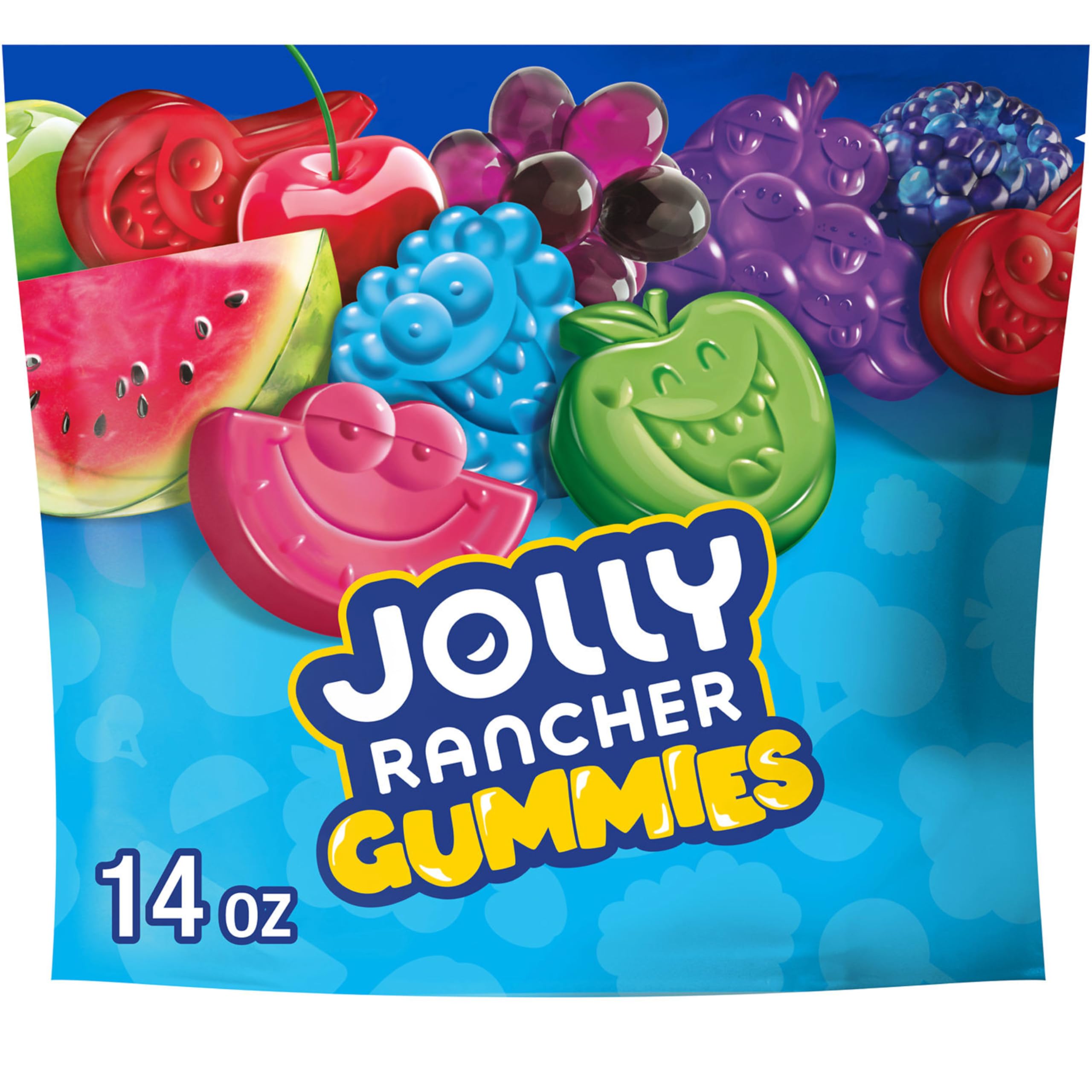 JOLLY RANCHER Assorted Fruit Flavored Gummy Candy - 14 oz Bag | Sweet & Tangy Chewy Treats for Parties, Halloween, Movie Nights & Office Snacks