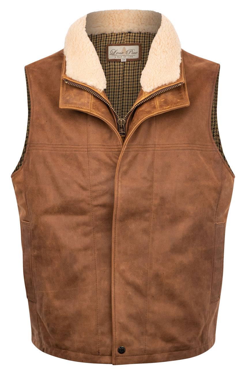 Lone Pine Bourbon Dover Trekker Vest for Men - Lightweight Hiking & Outdoor Adventure Vest with Multiple Pockets - Perfect for Camping, Travel & Casual Wear