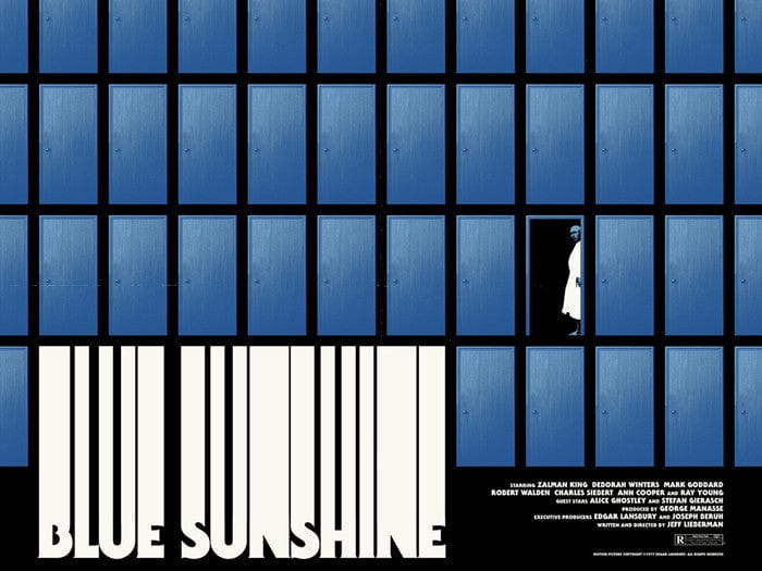 Blue Sunshine Jay Shaw Art Print Poster - Vintage Psychedelic Wall Decor for Living Room, Bedroom & Office