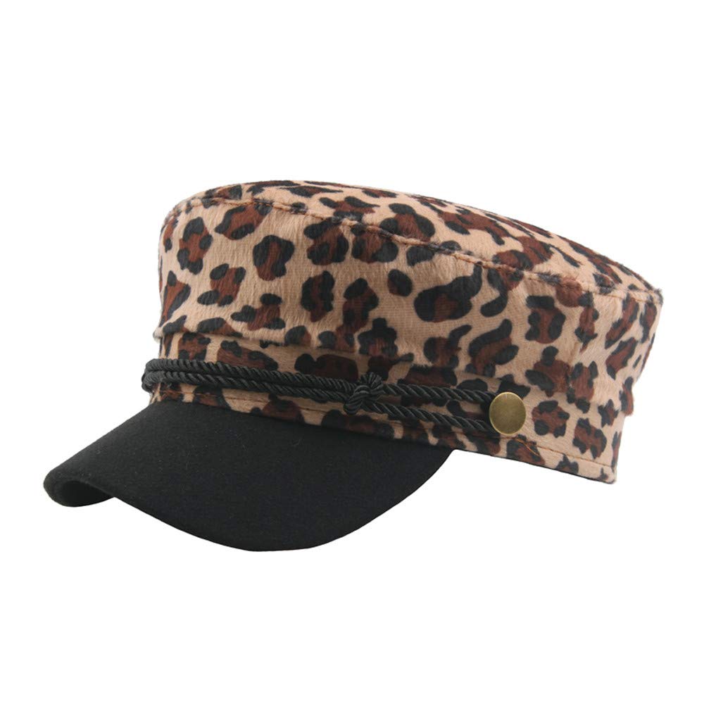 Stylish Leopard Print Beret Hat for Women & Men - Retro Flat Top Navy Cap for Winter & Autumn - Perfect Birthday Gift for Fashion Lovers | Great for Casual Outfits, Parties & Cold Weather Fashion