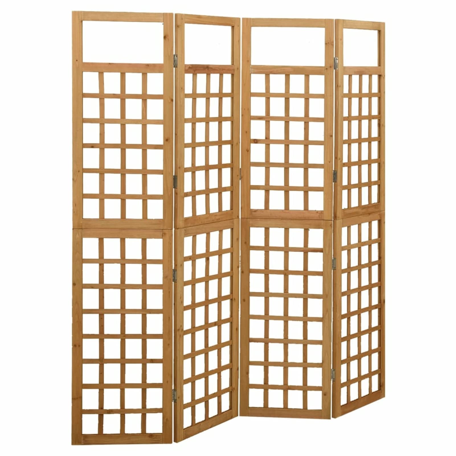 4-Panel Solid Fir Wood Room Divider Screen - 63