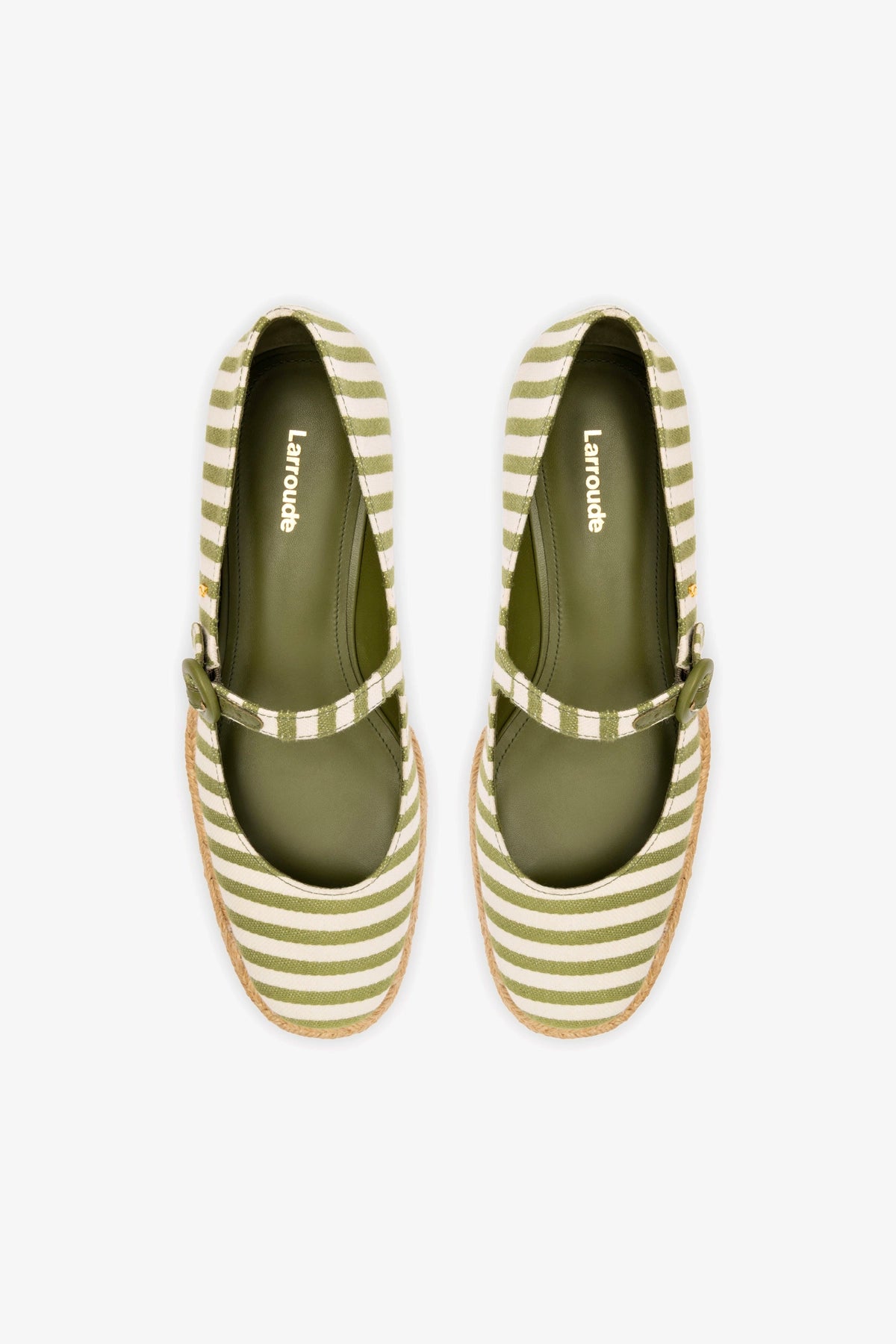 Blair Women's Flatform Sandals in Seaweed Striped Fabric - Comfortable Summer Beach Slides for Casual Outings & Vacation Wear