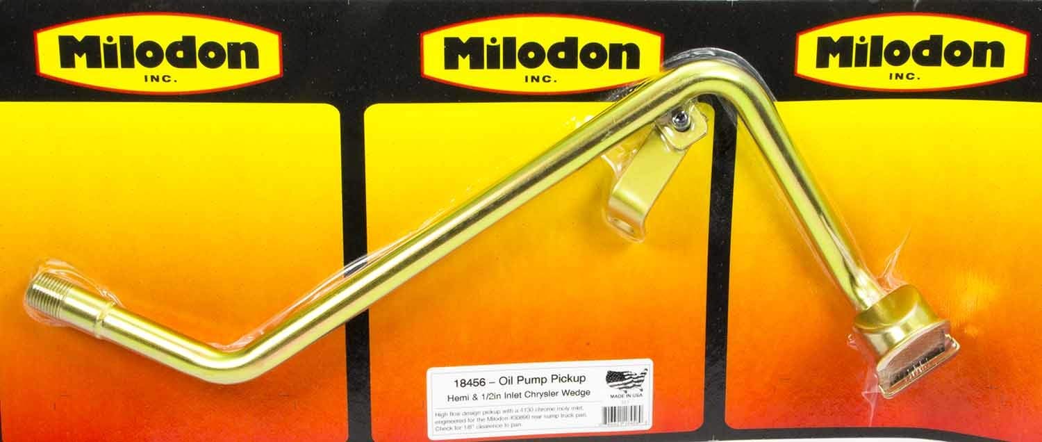 Milodon 18456 High Performance Oil Pump Pick-Up Tube - Compatible with Chevy, Ford, Dodge - Perfect for Engine Rebuilds & Performance Upgrades