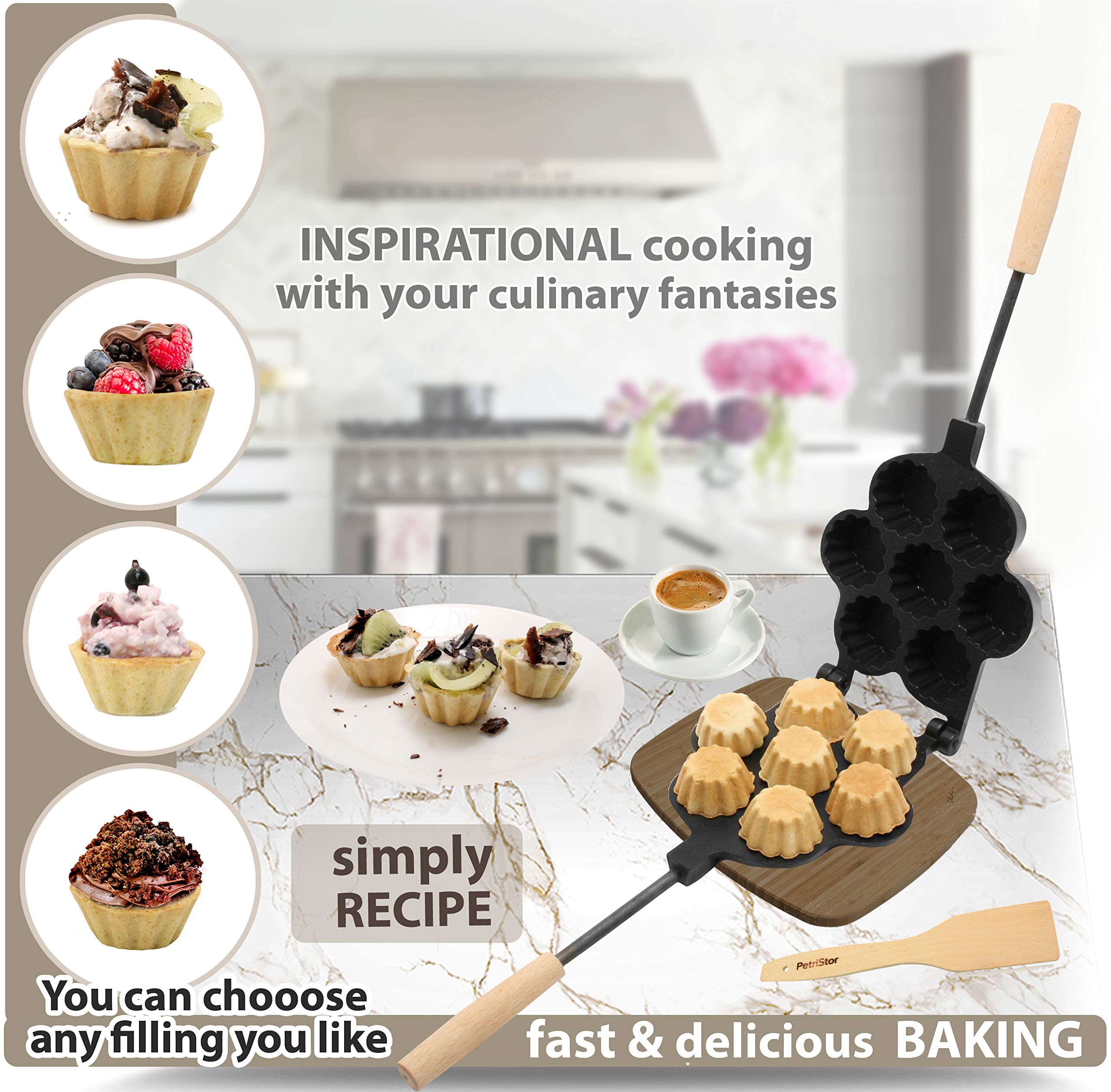 Non-Stick Mini Muffin & Open Pie Maker - 12 Cup Cookie Pastry Baking Pan for Homemade Desserts | Perfect for Parties, Snacks & Holiday Treats