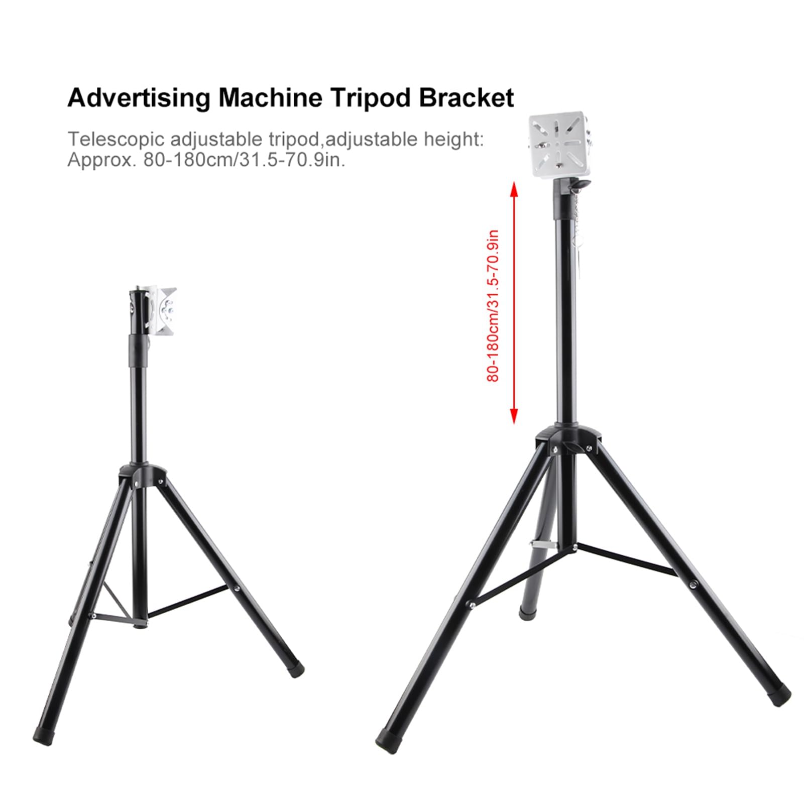 3D Holographic Projector Metal Tripod Stand - 42/50/56/60/65/100cm Adjustable Height for Holographic Fan Display & Advertising - Durable Aluminum Alloy Triangle Bracket for Retail Stores, Events & Trade Shows