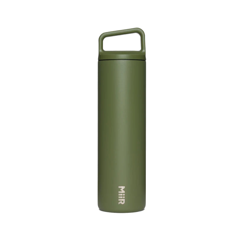 MiiR Wide Mouth Water Bottle 20oz - Insulated Stainless Steel Vacuum Flask for Hot & Cold Drinks - Perfect for Hiking, Camping, Gym & Everyday Use - Evergreen Color