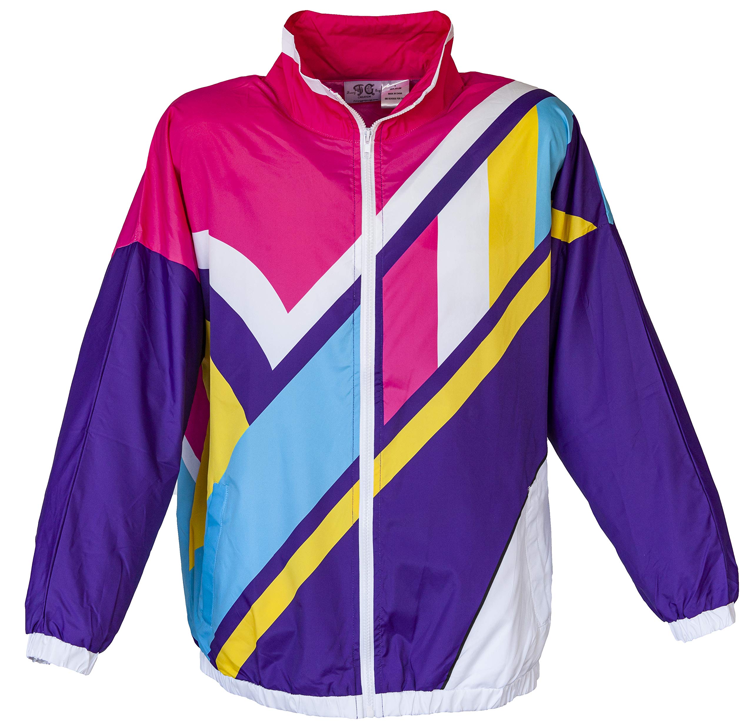 Vintage 80s & 90s Retro Windbreaker Jacket - Funny Guy Mugs Collection - Perfect for 80s Theme Parties & Casual Streetwear