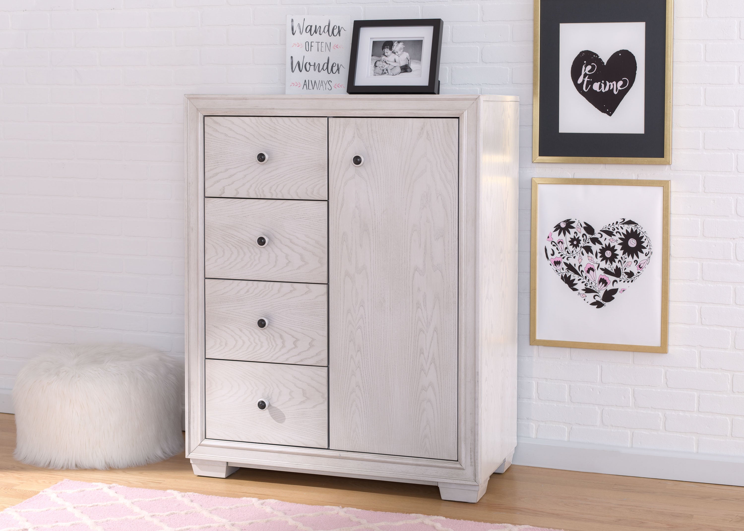 Ravello 4-Drawer Wooden Dresser with Storage - Stylish Bedroom Furniture for Organizing Clothes, Bedding & Accessories | Perfect for Home, Dorm, or Office Use