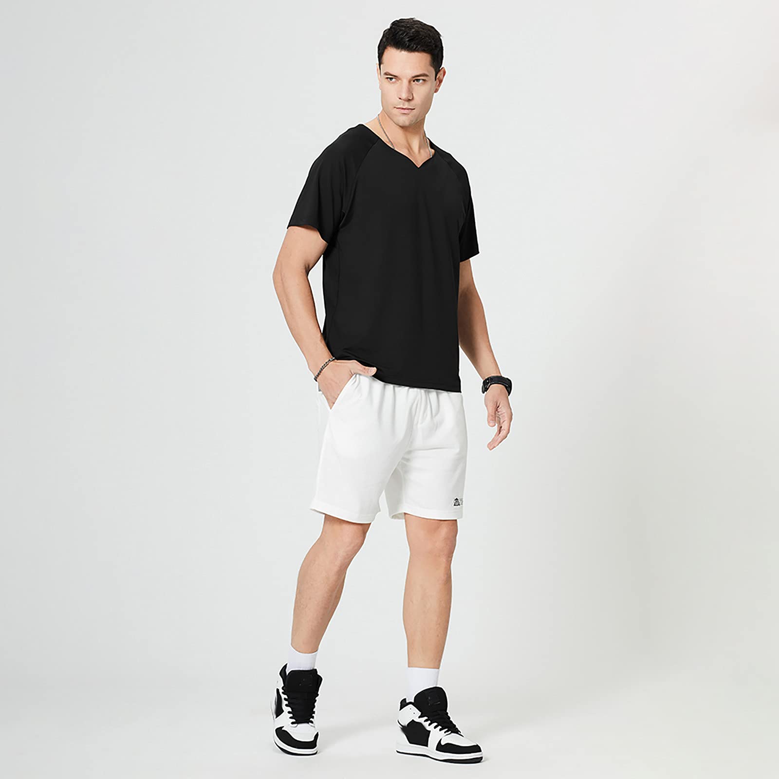 Men's Summer Polo Shirt & Shorts 2-Piece Outfit - Breathable Casual Short Sleeve Tracksuit Set for Gym, Running, Exercise & Travel - Perfect for Workouts, Lounge Wear & Outdoor Activities