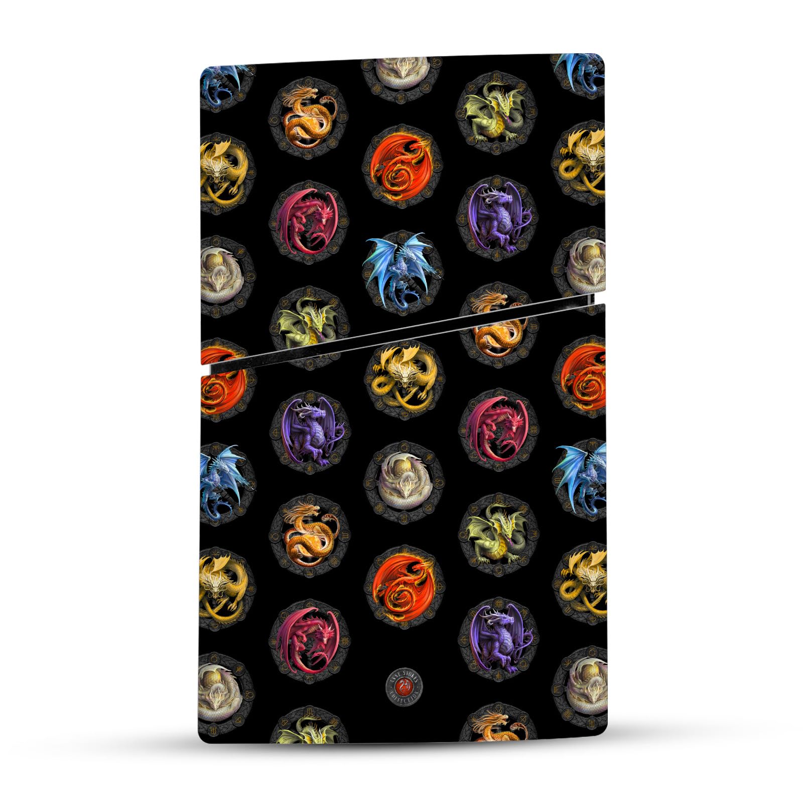 Official Anne Stokes Dragon Sabbat Vinyl Sticker for Sony PS5 Slim & DualSense Controller - Premium Gaming Skin Decal - Perfect for Gaming Setup & Personalization
