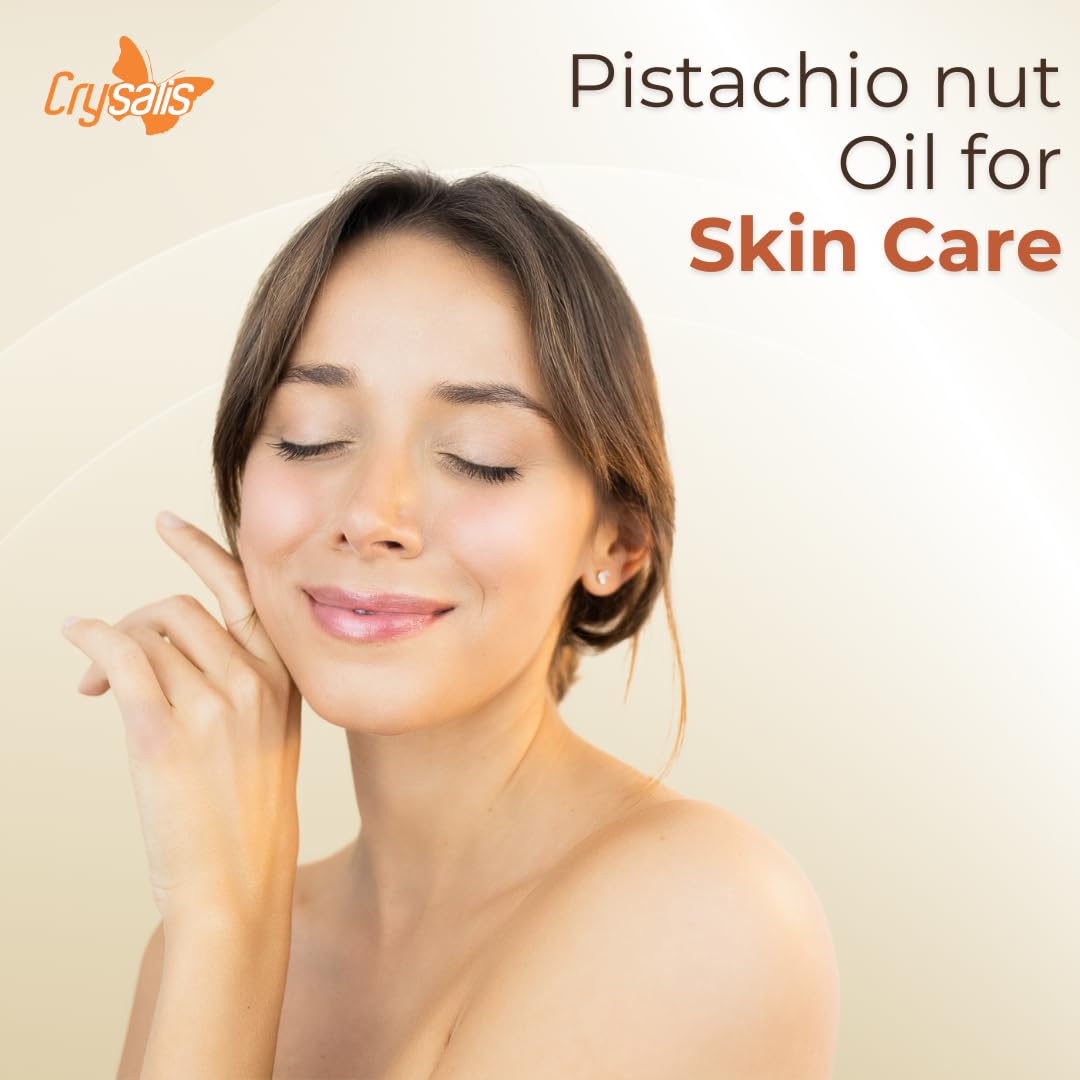 Organic Cold-Pressed Pistachio Oil (Pistacia Vera) - 33.8 Fl Oz (1000ml) - Pure, Unrefined Nut Oil for Cooking, Skincare & Hair Care