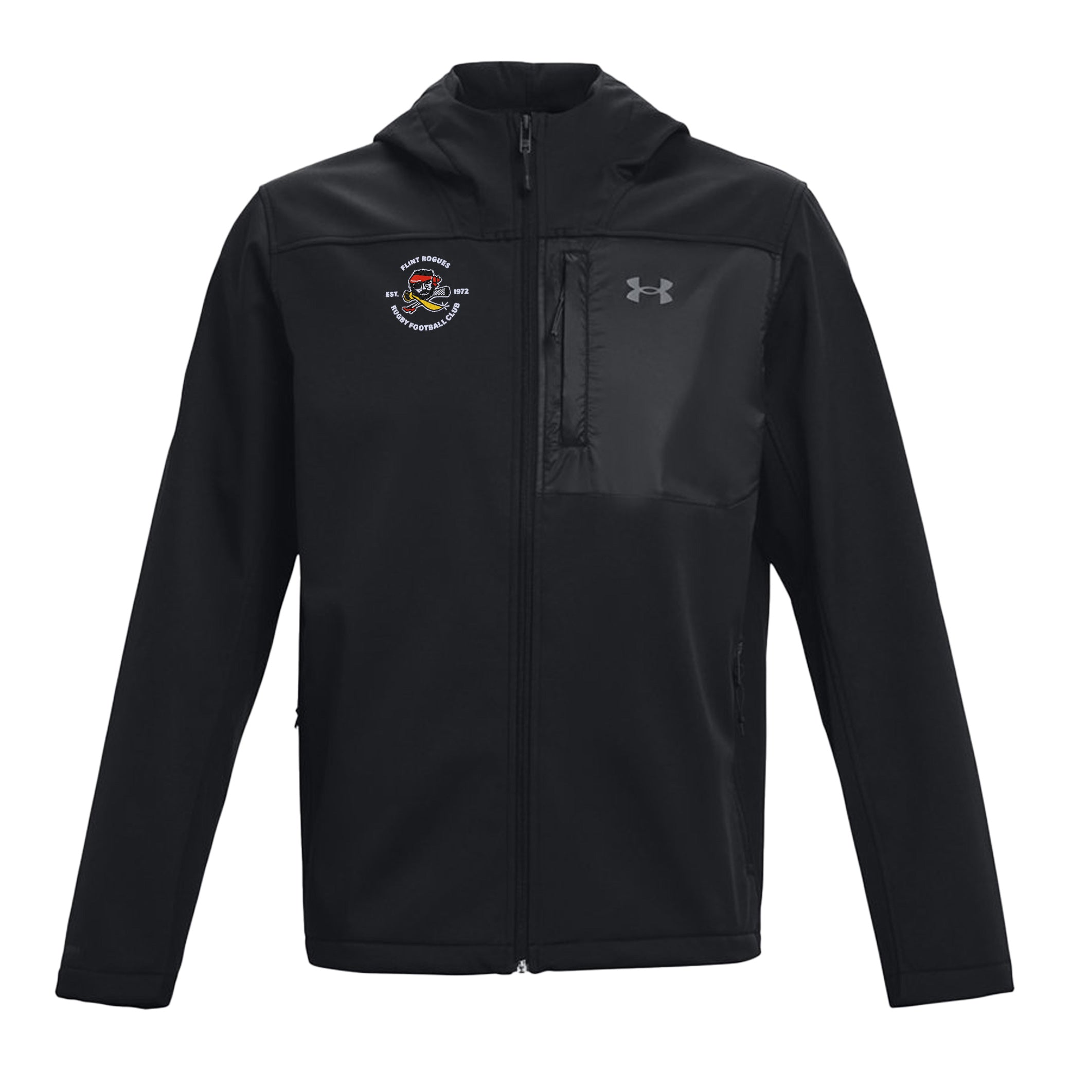 Flint Rogues RFC UA CGI Hooded Jacket - Waterproof Windbreaker for Outdoor Sports & Urban Streetwear | Perfect for Hiking, Running & Casual Wear