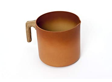 NEWARE Terracotta Milk Warmer Cup | 6oz Traditional Clay Heating Mug for Coffee, Tea & Hot Beverages | Perfect for Home, Office & Gifts