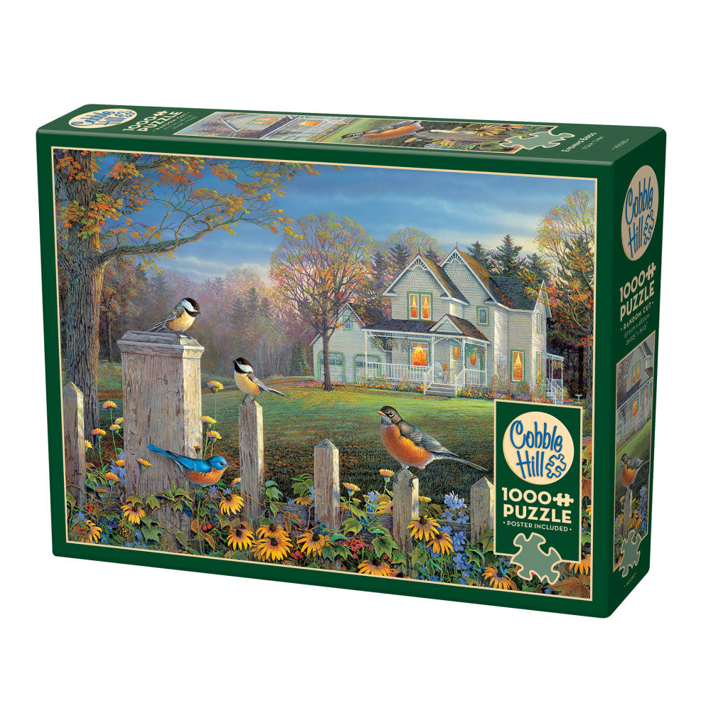 Eco-Friendly 1000 Piece Jigsaw Puzzle - Evening Birds by Cobble Hill with Reference Poster | Perfect for Family Game Night & Relaxation