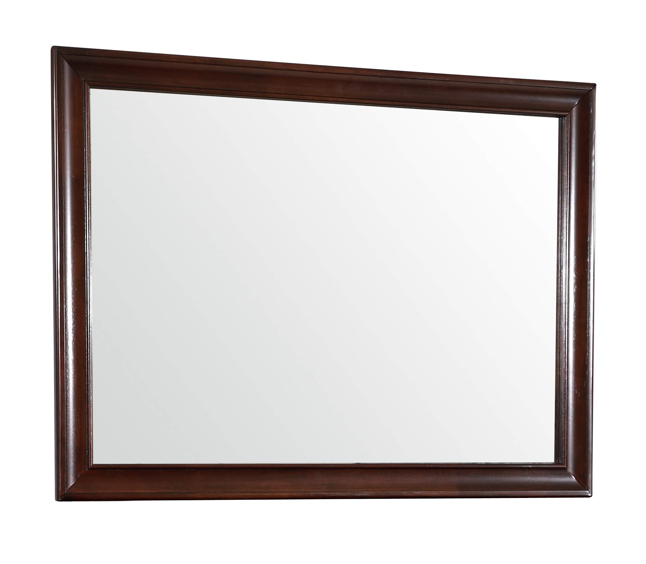 Glory Furniture Full Length Bedroom Mirror in Cappuccino Finish - Elegant Standing Mirror for Dressing Room, Bedroom Decor & Vanity Makeup