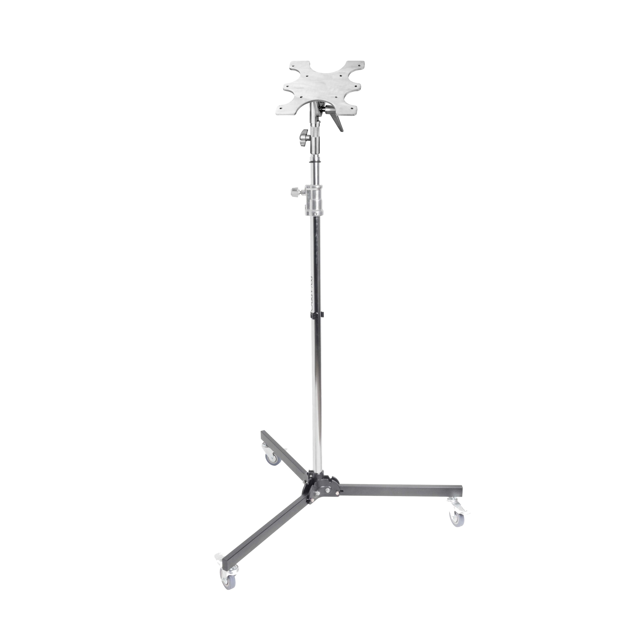 228cm Adjustable Wheeled Folded Tube Stand with VESA Mount Bracket - Perfect for TV, Monitor & Digital Signage Displays in Offices, Classrooms & Retail Stores