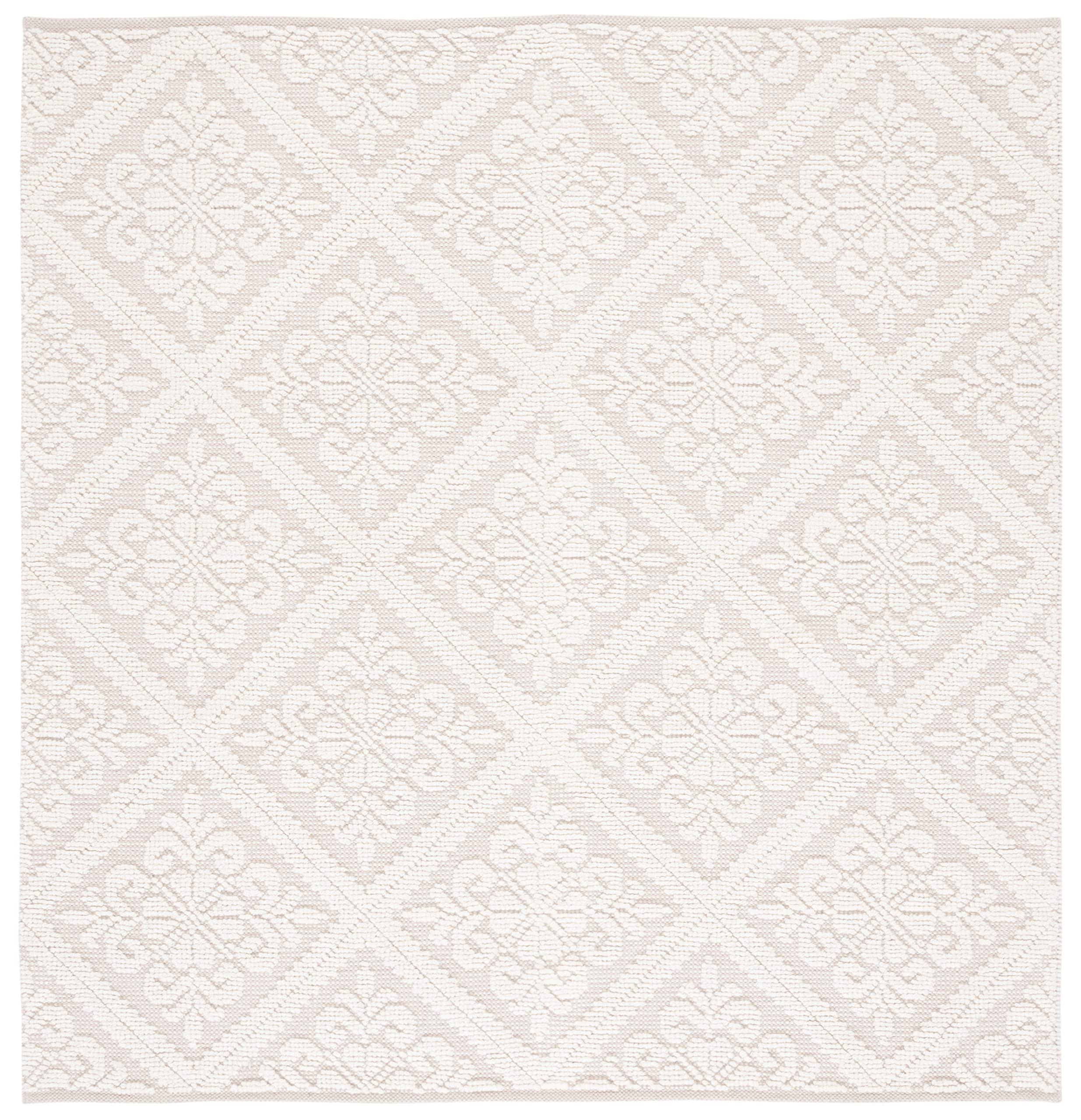 SAFAVIEH Vermont Collection 6'x6' Ivory Wool & Cotton Area Rug VRM101A - Handmade Premium Rug for Living Room, Dining Room, Bedroom & Home Decor